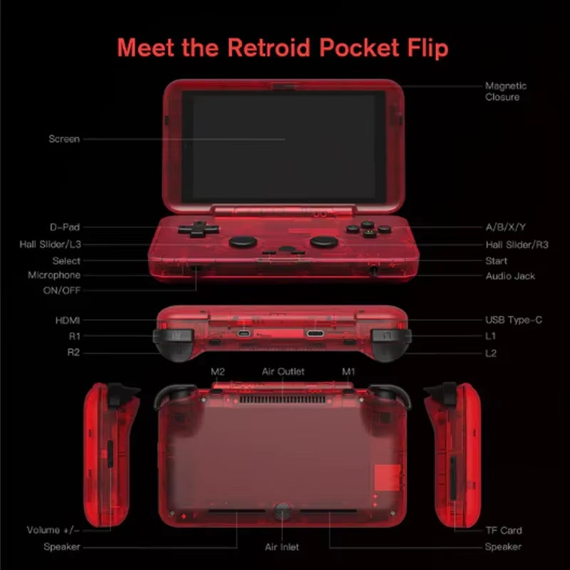 Retroid Pocket Flip Handheld Game Console