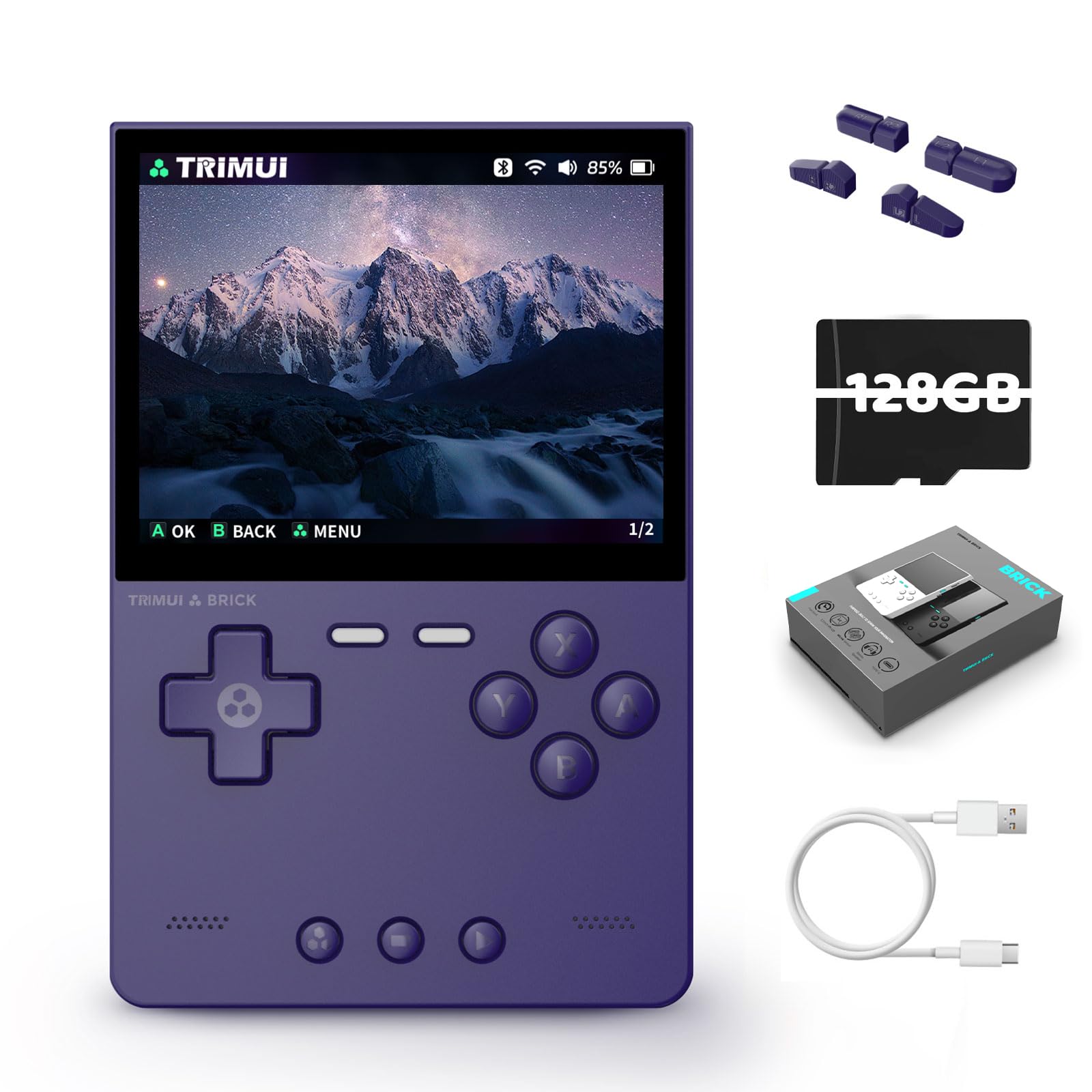 Trimui Brick Retro Game Console with 128 TF Card