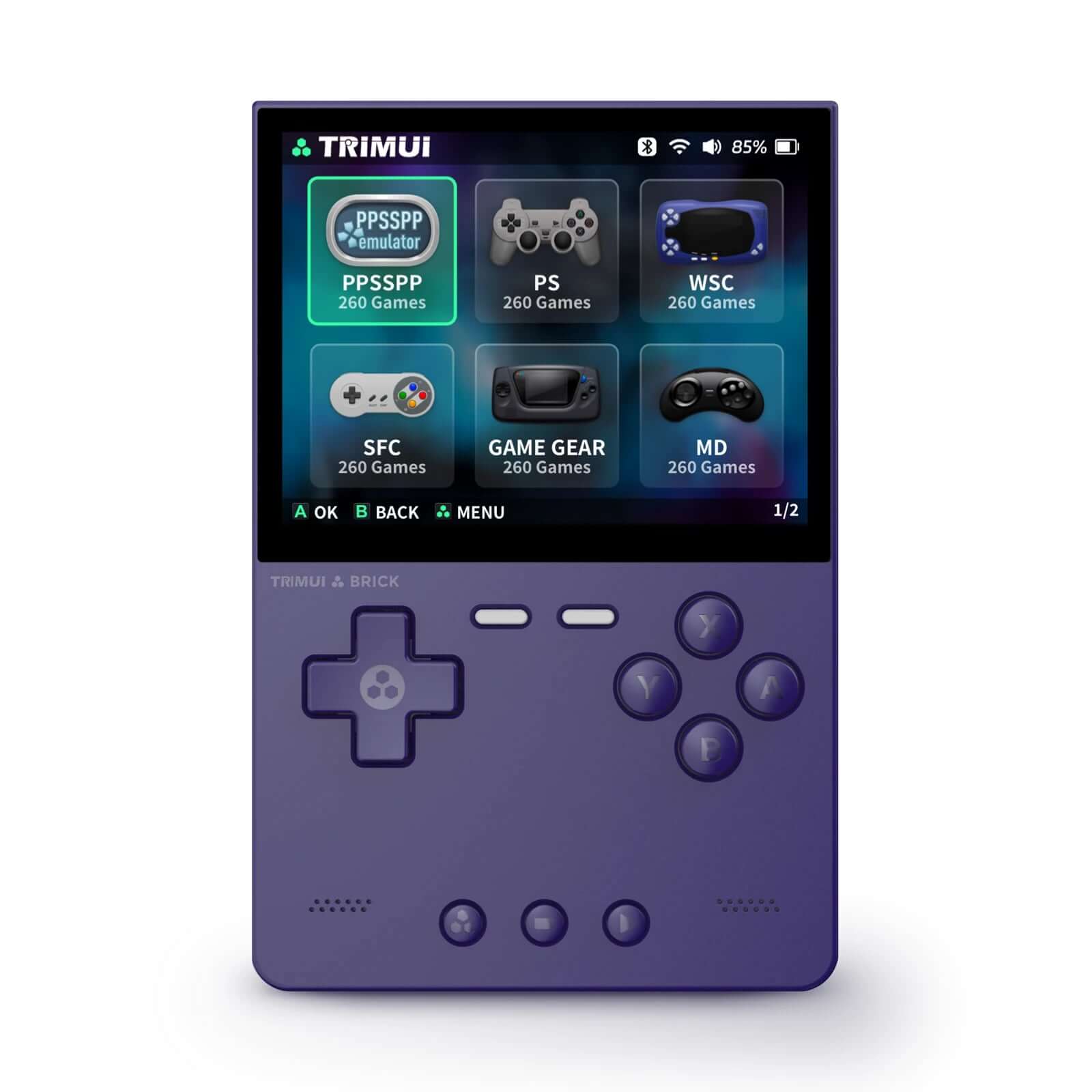 Console de jeu portable rétro Trimui Brick 3,2 pouces - 128 Go